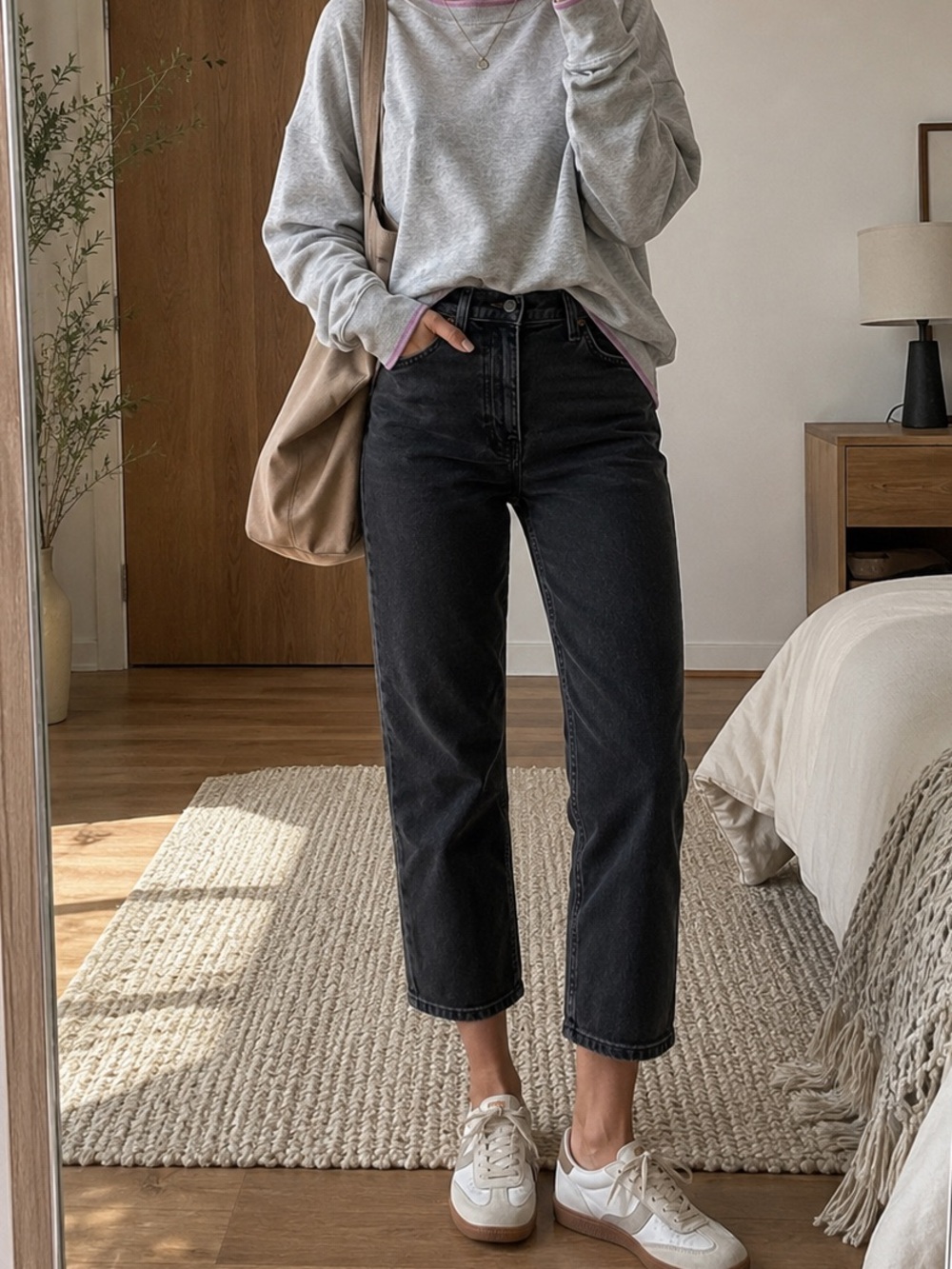AGOLDE Aritzia Black Ankle-Length Denim Jeans – Size 22 Premium Organic Cotton